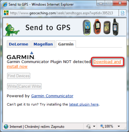 garmin communicator plugin blocked